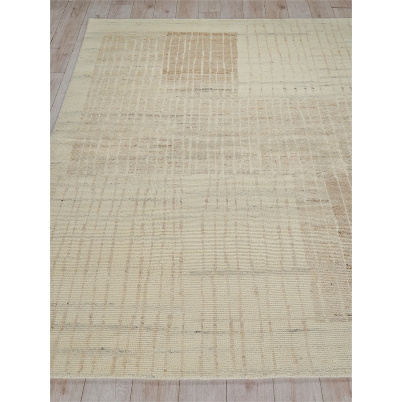 Talido Hand-Knotted New Zealand Wool Ivory 10'x14' Area Rug
