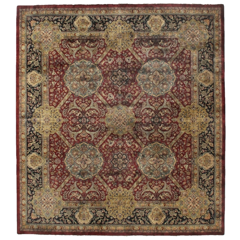 Super Lavar Hand-Knotted New Zealand Wool Maroon 3'x8' Area Rug