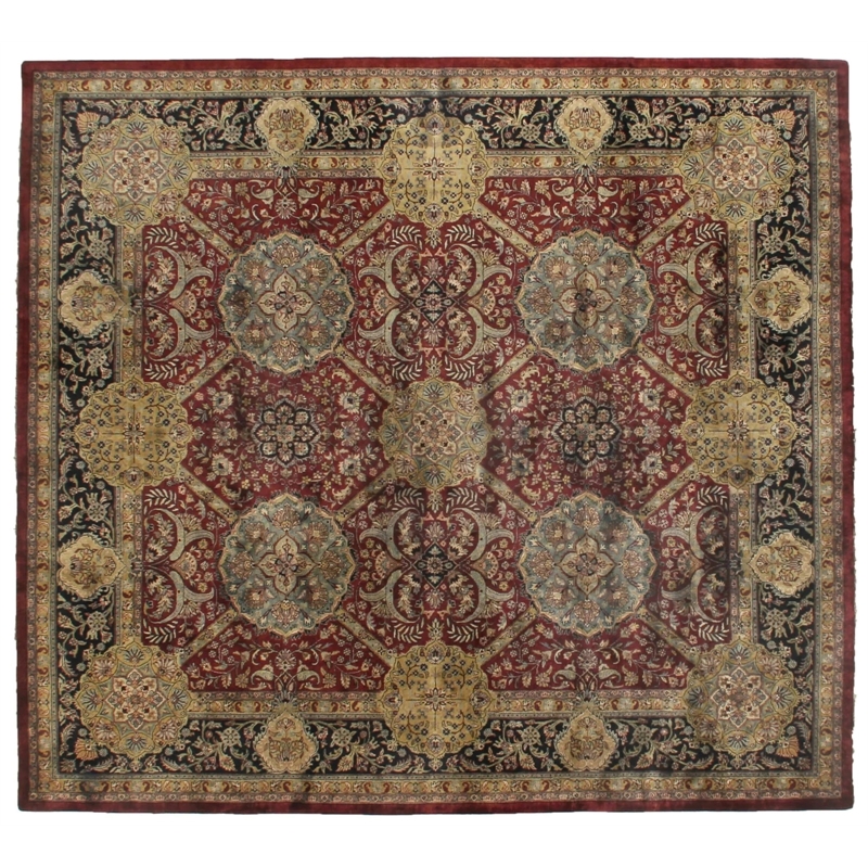 Super Lavar Hand-Knotted New Zealand Wool Maroon 3'x8' Area Rug