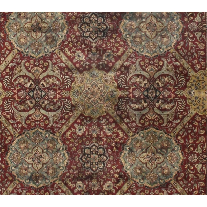 Super Lavar Hand-Knotted New Zealand Wool Maroon 3'x8' Area Rug