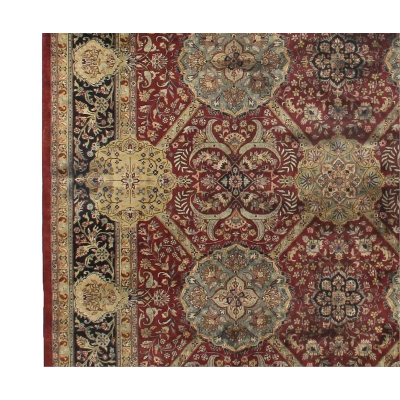 Super Lavar Hand-Knotted New Zealand Wool Maroon 3'x8' Area Rug