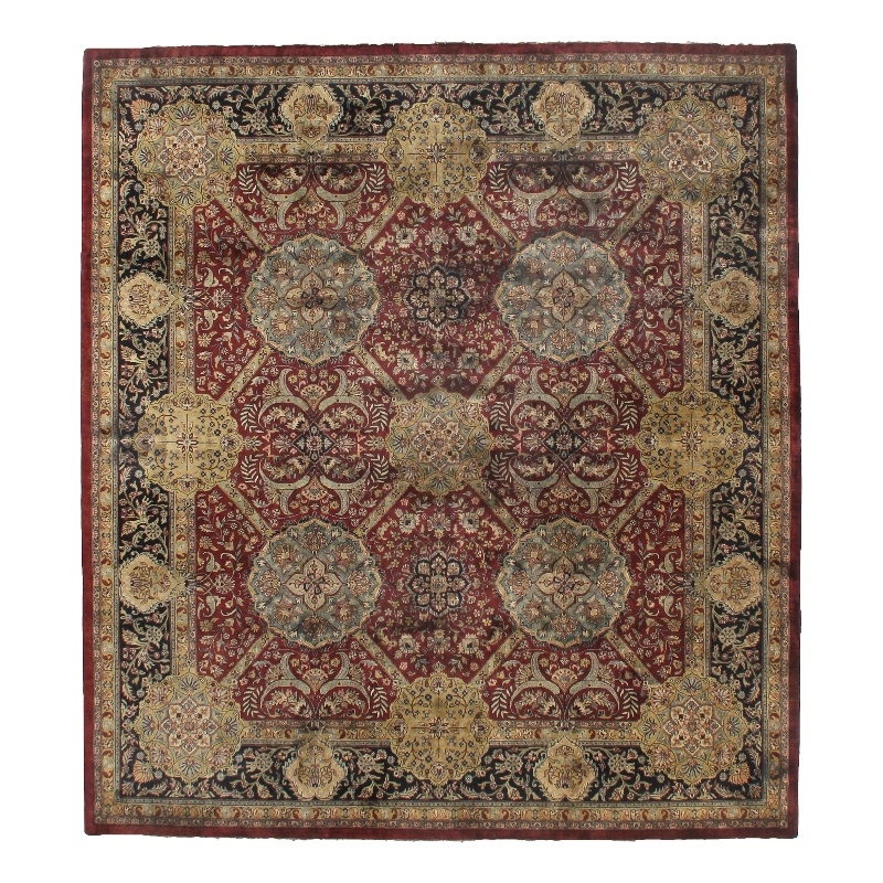 Super Lavar Hand-Knotted New Zealand Wool Maroon 3'x8' Area Rug