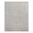 Super Tibetan Hand-Knotted Wool/Bamboo Silk Silver 8'x10' Area Rug