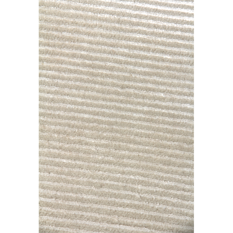 Super Tibetan Hand-Knotted Wool/Bamboo Silk Ivory 9'x12' Area Rug