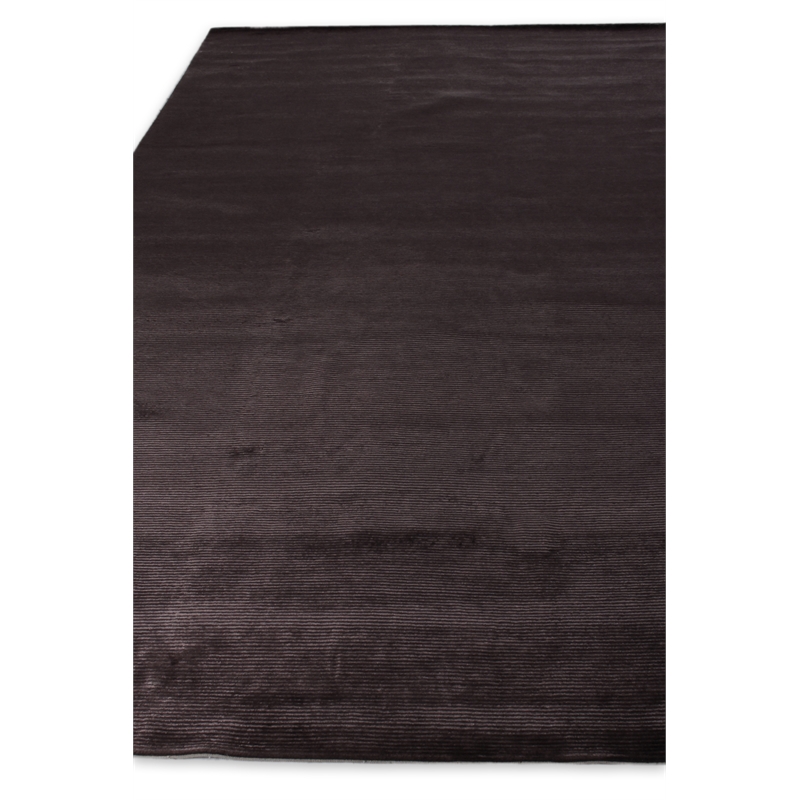 Super Tibetan Hand-Knotted Wool/Bamboo Silk Chocolate 9'x12' Area Rug