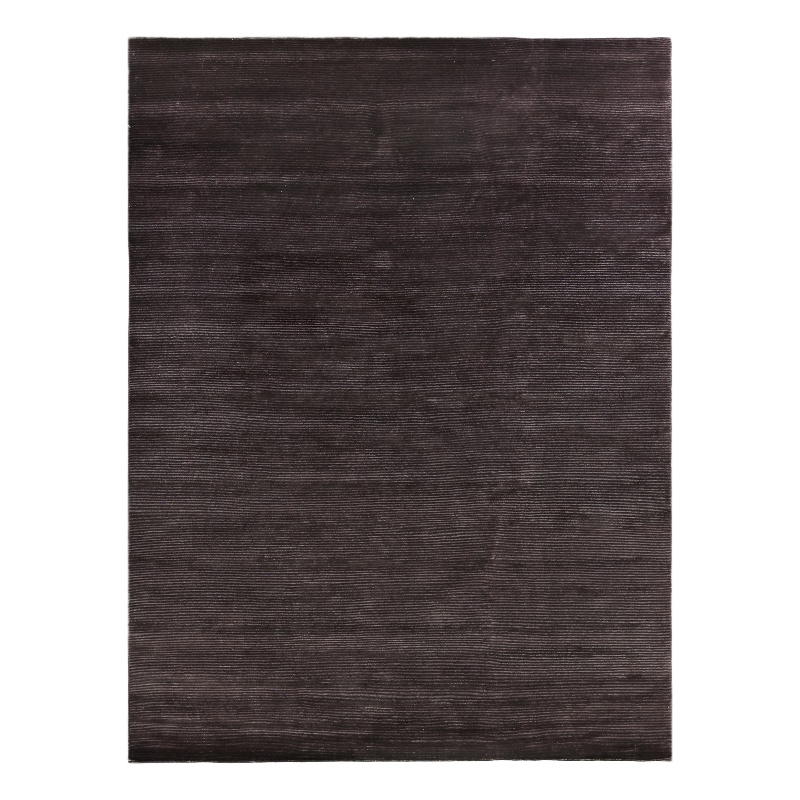 Super Tibetan Hand-Knotted Wool/Bamboo Silk Chocolate 9'x12' Area Rug