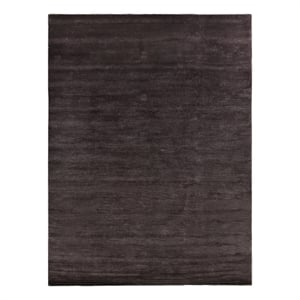 Super Tibetan Hand-Knotted Wool/Bamboo Silk Chocolate 9'x12' Area Rug