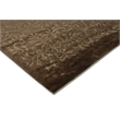 Super Tibetan Hand-Knotted Wool/Bamboo Silk Light Chocolate 6'x9' Area Rug