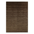 Super Tibetan Hand-Knotted Wool/Bamboo Silk Light Chocolate 6'x9' Area Rug
