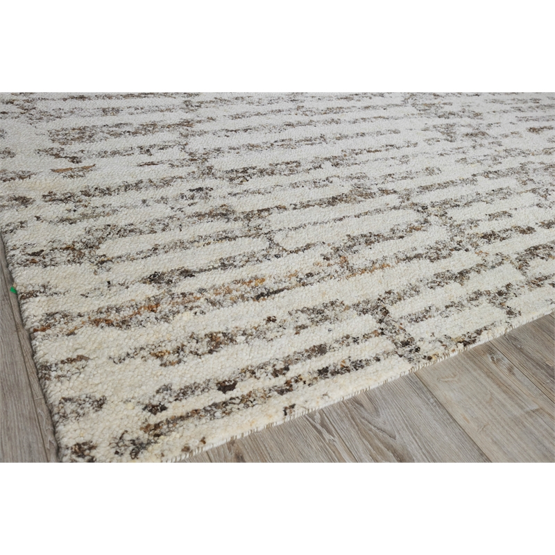Tahoe Hand-Knotted Wool Brown/Taupe/Ivory 8'x10' Area Rug