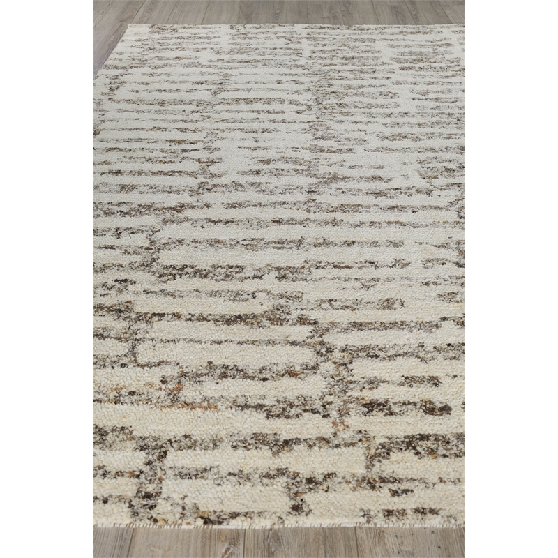 Tahoe Hand-Knotted Wool Brown/Taupe/Ivory 8'x10' Area Rug
