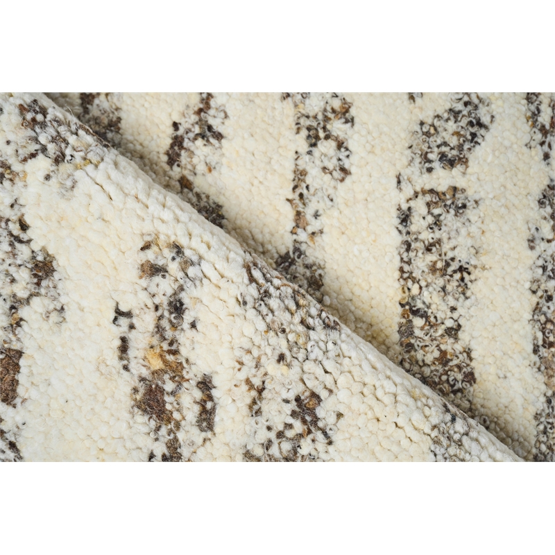 Tahoe Hand-Knotted Wool Brown/Taupe/Ivory 8'x10' Area Rug