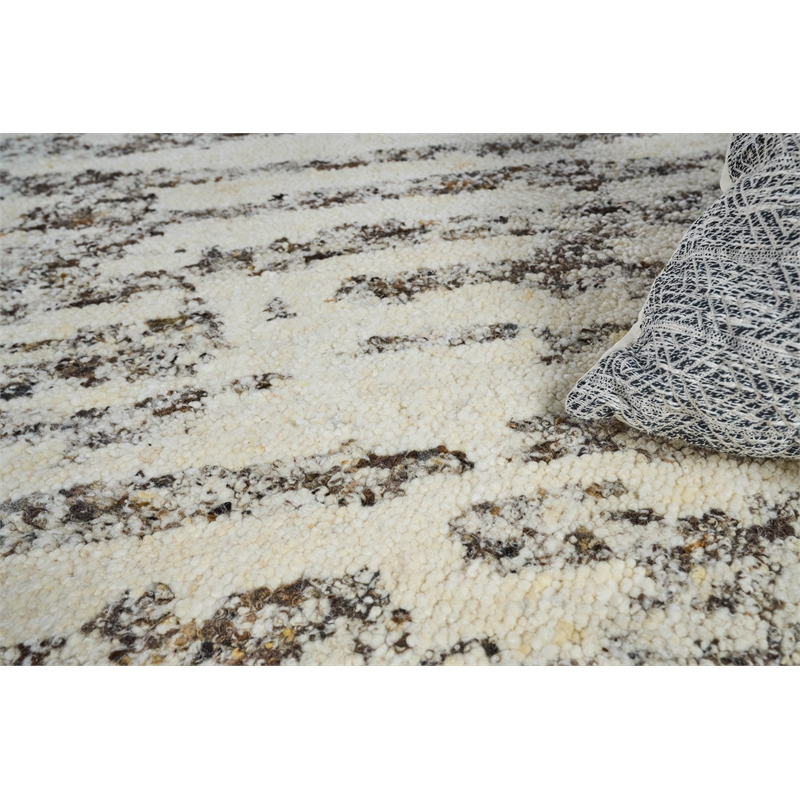 Tahoe Hand-Knotted Wool Brown/Taupe/Ivory 8'x10' Area Rug