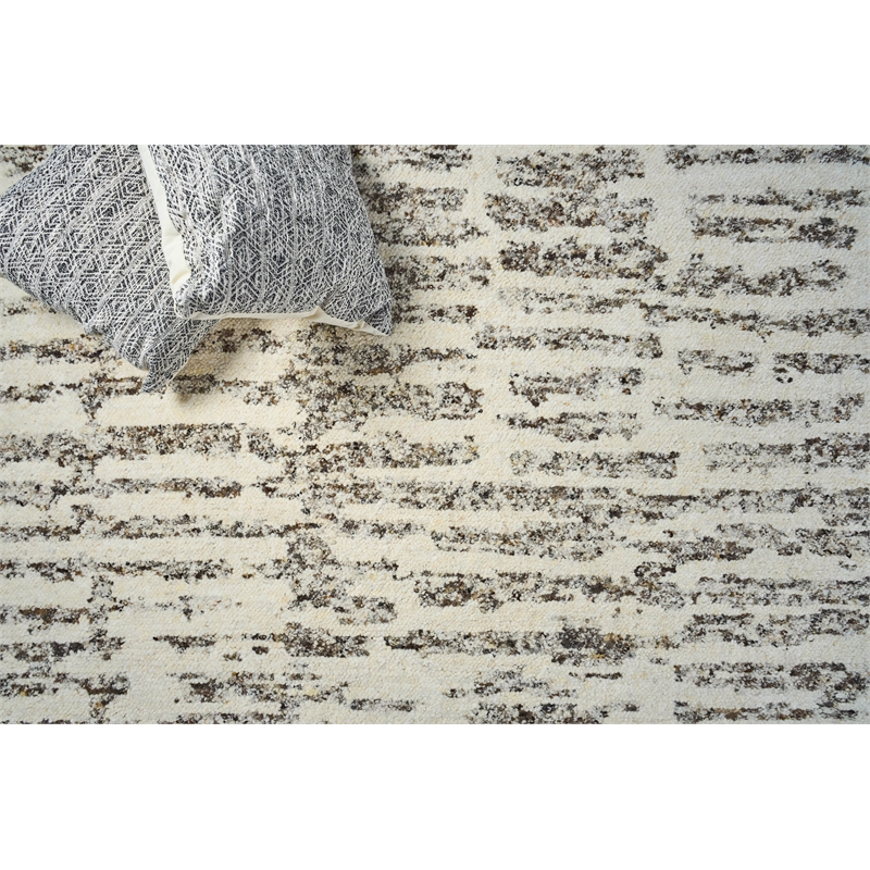 Tahoe Hand-Knotted Wool Brown/Taupe/Ivory 9'x12' Area Rug