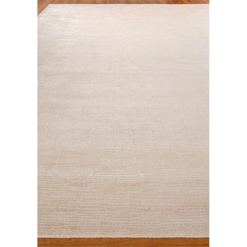 Tangaro Handloomed Bamboo Silk/Banana Silk Ivory 9'x12' Area Rug