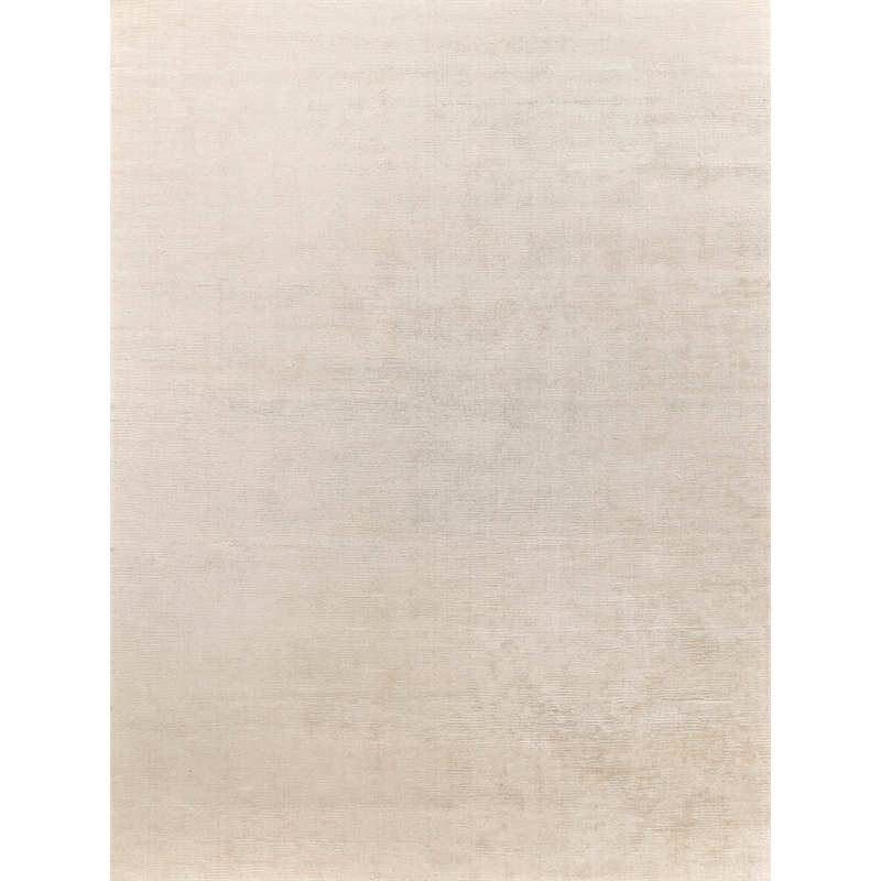 Tangaro Handloomed Bamboo Silk/Banana Silk Ivory 9'x12' Area Rug