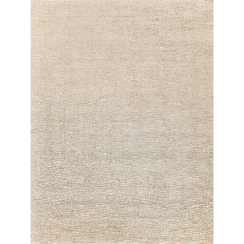 Tangaro Handloomed Bamboo Silk/Banana Silk Light Beige 2'x3' Area Rug