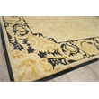 Super Tibetan Hand-Knotted Wool/Bamboo Silk Gold/Black 9'x12' Area Rug