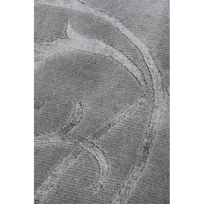 Super Tibetan Hand-Knotted Wool/Bamboo Silk Blue 9'x12' Area Rug