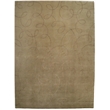 Super Tibetan Hand-Knotted Wool/Bamboo Silk Beige 8'x10' Area Rug