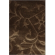 Super Tibetan Hand-Knotted Wool/Bamboo Silk Light Chocolate 9'x12' Area Rug