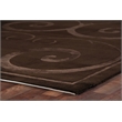 Super Tibetan Hand-Knotted Wool/Bamboo Silk Dark Chocolate 8'x10' Area Rug