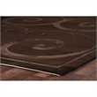 Super Tibetan Hand-Knotted Wool/Bamboo Silk Dark Chocolate 8'x10' Area Rug