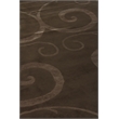 Super Tibetan Hand-Knotted Wool/Bamboo Silk Light Chocolate 9'x12' Area Rug