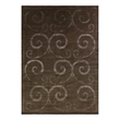 Super Tibetan Hand-Knotted Wool/Bamboo Silk Light Chocolate 9'x12' Area Rug