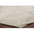 Super Tibetan Hand-Knotted Wool/Bamboo Silk Beige/Ivory 8'x11' Area Rug