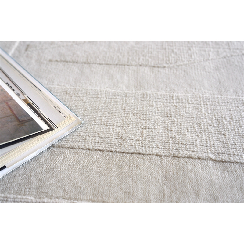 Tempo Handloomed New Zealand Wool Light Beige 9'x12' Area Rug