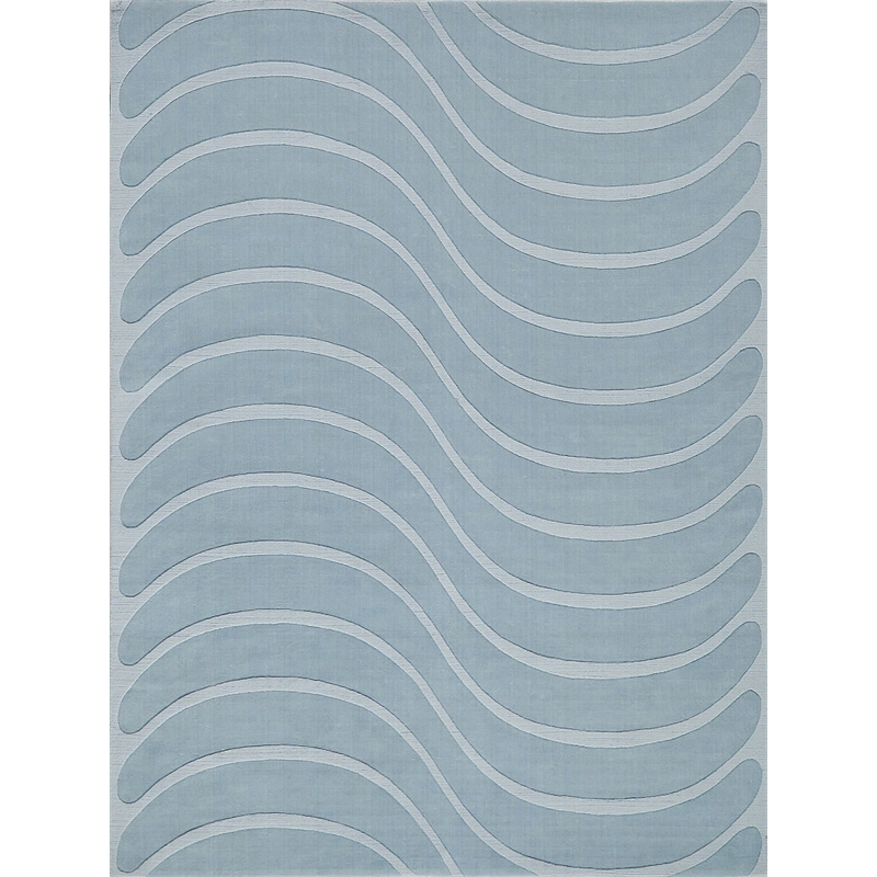 Tempo Handloomed New Zealand Wool Light Blue 12'x15' Area Rug