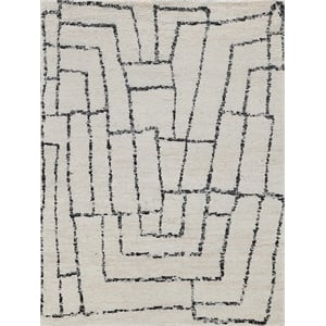 Tahoe Hand-Knotted Wool Ivory/Black 9'x12' Area Rug