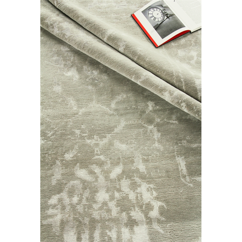 Terras Hand-Knotted Wool/Bamboo Silk Gray/Platinum 14'x18' Area Rug