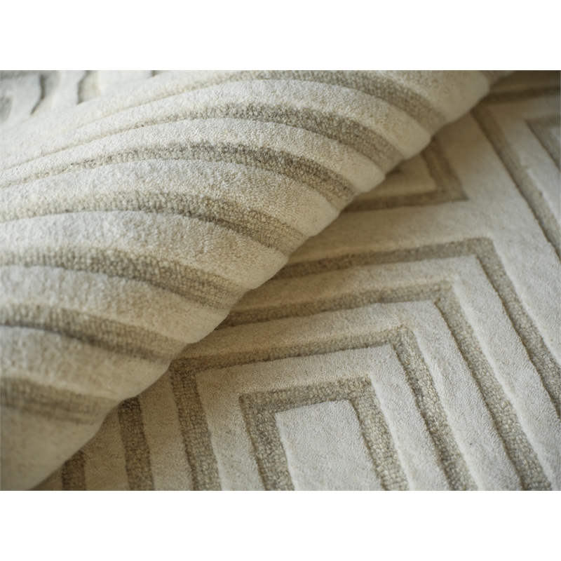 Teton Hand-Tufted New Zealand Wool Cream/Ivory 10'x14' Area Rug