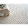 Tovello Modern Handloomed Silky Nylon White 8'x10' Area Rug