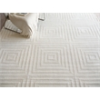 Tovello Modern Handloomed Silky Nylon White 8'x10' Area Rug