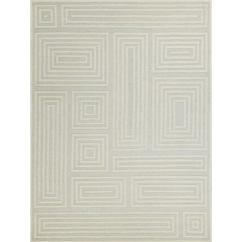 Teton Hand-Tufted New Zealand Wool Silver/Ivory 4'x6' Area Rug