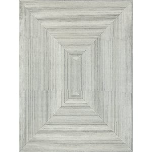 Teton Hand-Tufted New Zealand Wool Gray/Ivory 8'x10' Area Rug