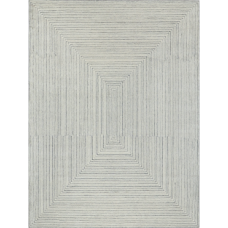Teton Hand-Tufted New Zealand Wool Gray/Ivory 9'x12' Area Rug