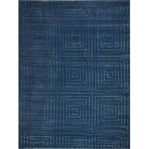 Tovello Modern Handloomed Silky Nylon Navy 10'x14' Area Rug