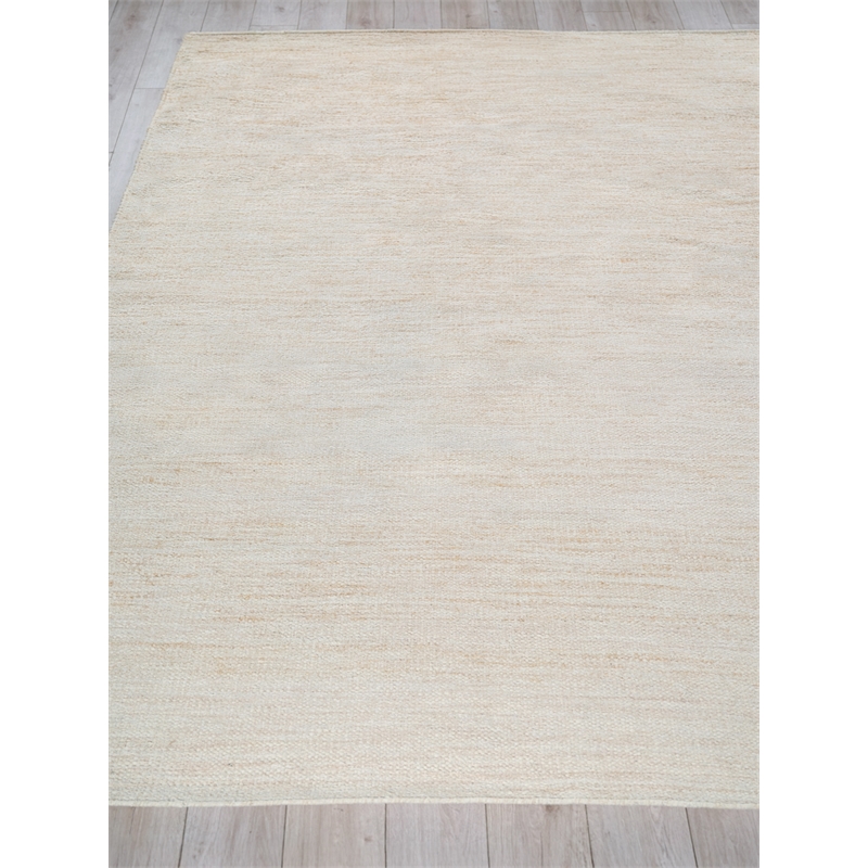 Tranquility Flatweave Wool/Mohair Beige 3'x5' Area Rug