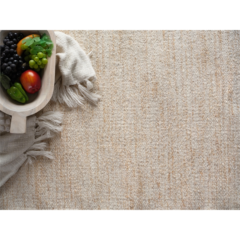 Tranquility Flatweave Wool/Mohair Beige 9'x12' Area Rug