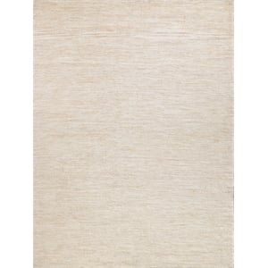 Tranquility Flatweave Wool/Mohair Beige 9'x12' Area Rug