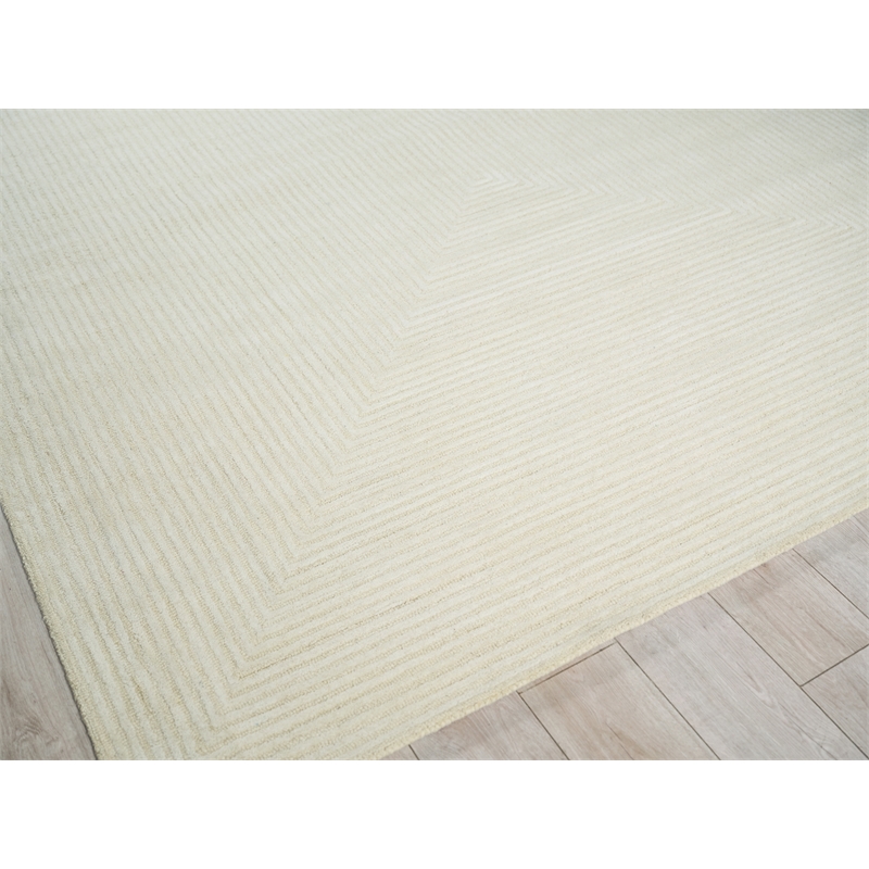 Teton Hand-Tufted New Zealand Wool Ivory 8'x10' Area Rug