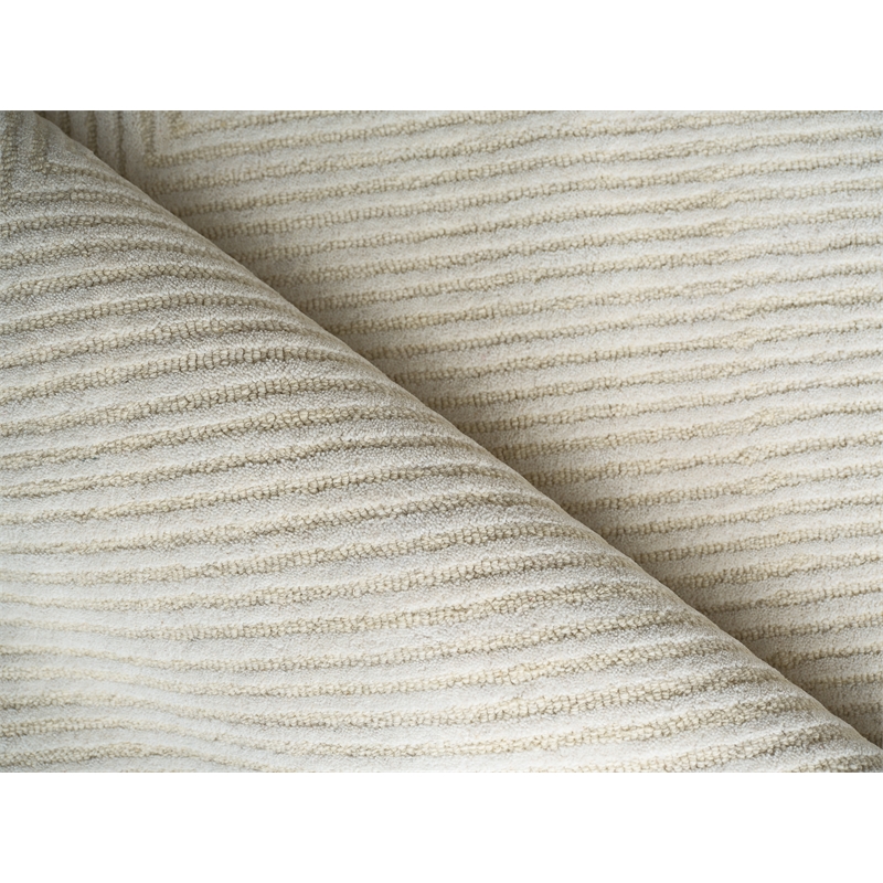 Teton Hand-Tufted New Zealand Wool Ivory 8'x10' Area Rug
