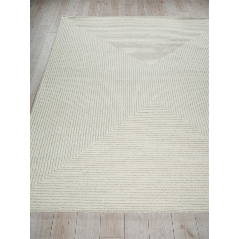 Teton Hand-Tufted New Zealand Wool Silver/Ivory 12'x15' Area Rug