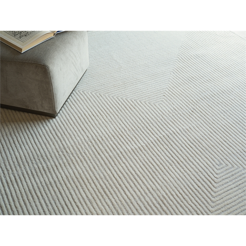 Teton Hand-Tufted New Zealand Wool Silver/Ivory 12'x15' Area Rug