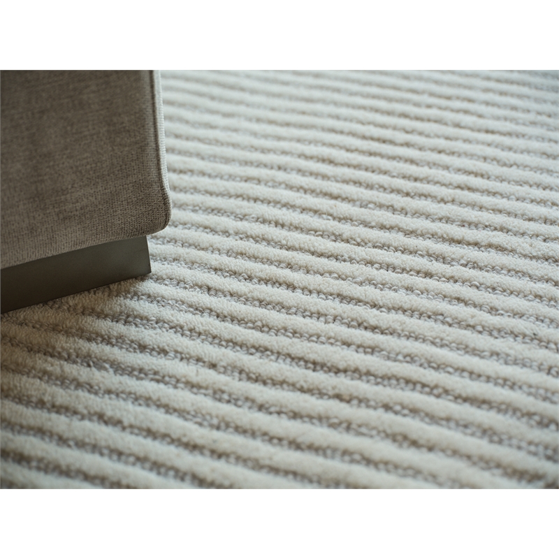 Teton Hand-Tufted New Zealand Wool Silver/Ivory 12'x15' Area Rug