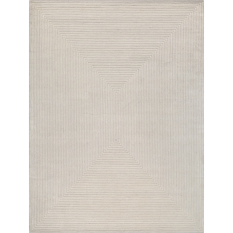 Teton Hand-Tufted New Zealand Wool Silver/Ivory 14'x18' Area Rug